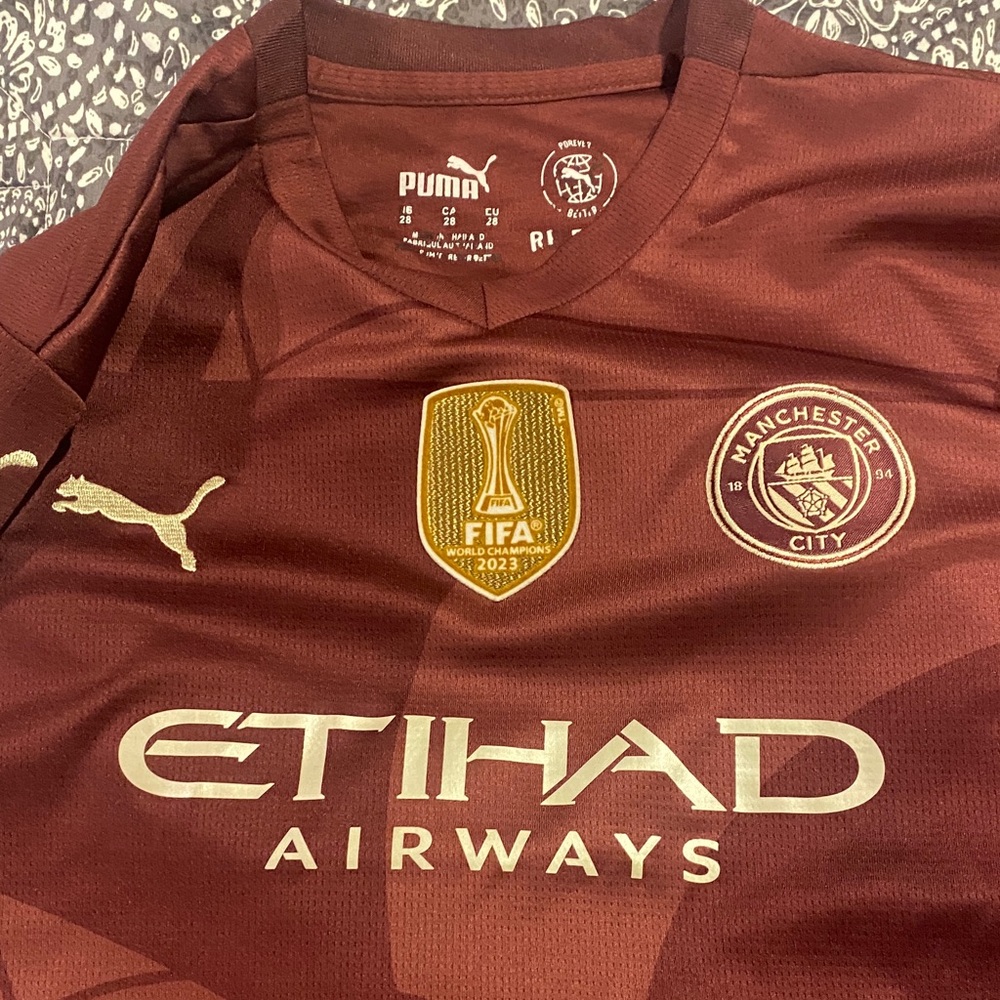 Puma Kids Manchester City Maroon Jersey